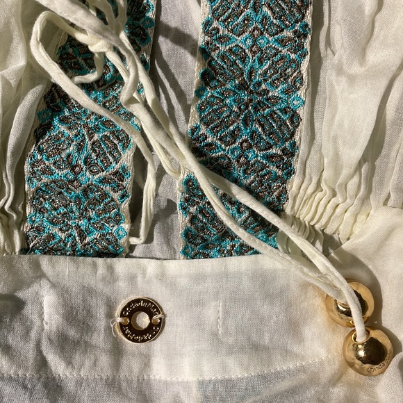 Ondademar Geoskin Drawstring Long Kimono Coverup - Picture 6 of 6